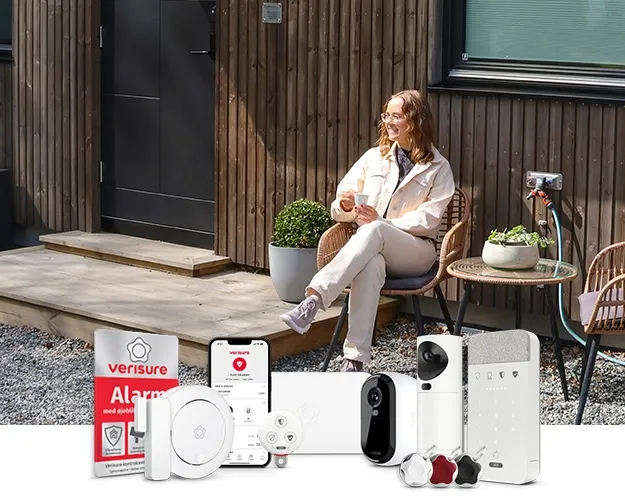Familie sikret med alarmsystem fra Verisure Familie sikret med alarmsystem fra Verisure