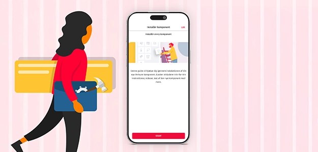 Komponenter i Verisure app