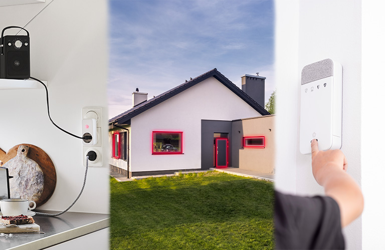 Familie sikret med alarmsystem fra Verisure Familie sikret med smarte alarmer fra Verisure